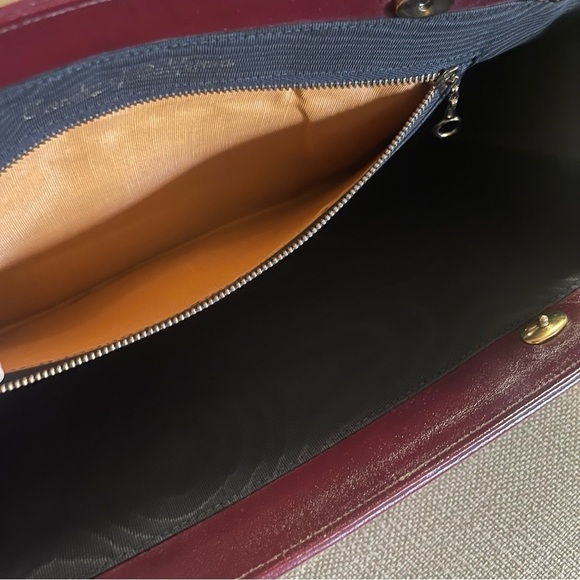 Frenchy Of California Vintage Burgundy Shoulder Bag leather Medium Size - Picture 6 of 16